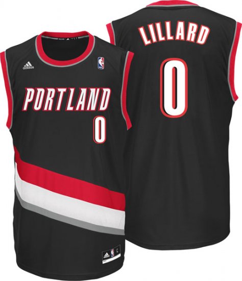 Damian Lillard, Portland Trail Blazers [noir] - Cliquez sur l'image pour la fermer